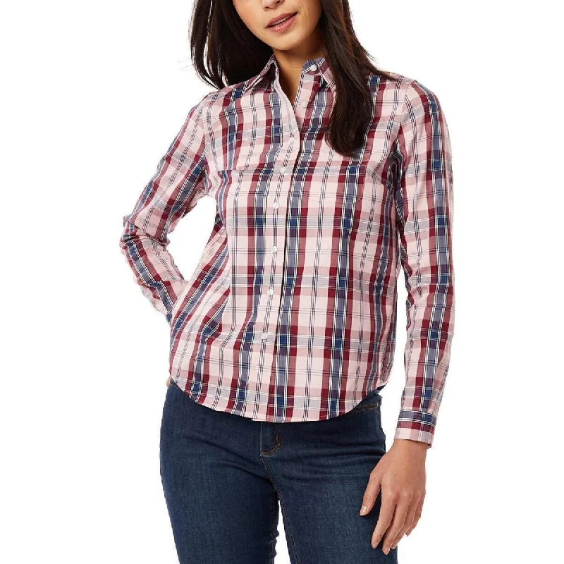 Down workwearJones New York Womens Plaid Wear To Work Button-Down Top