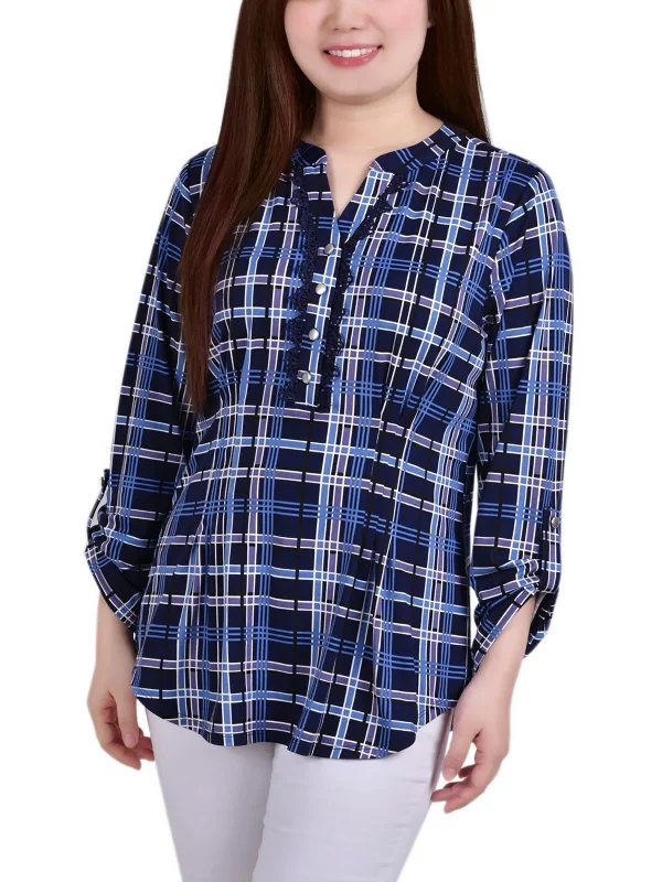 navy plaid