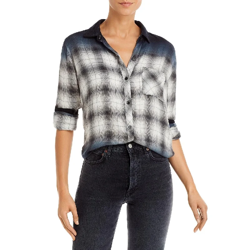 Seamless laminationRails Womens   Plaid Work Wear Button-Down Top