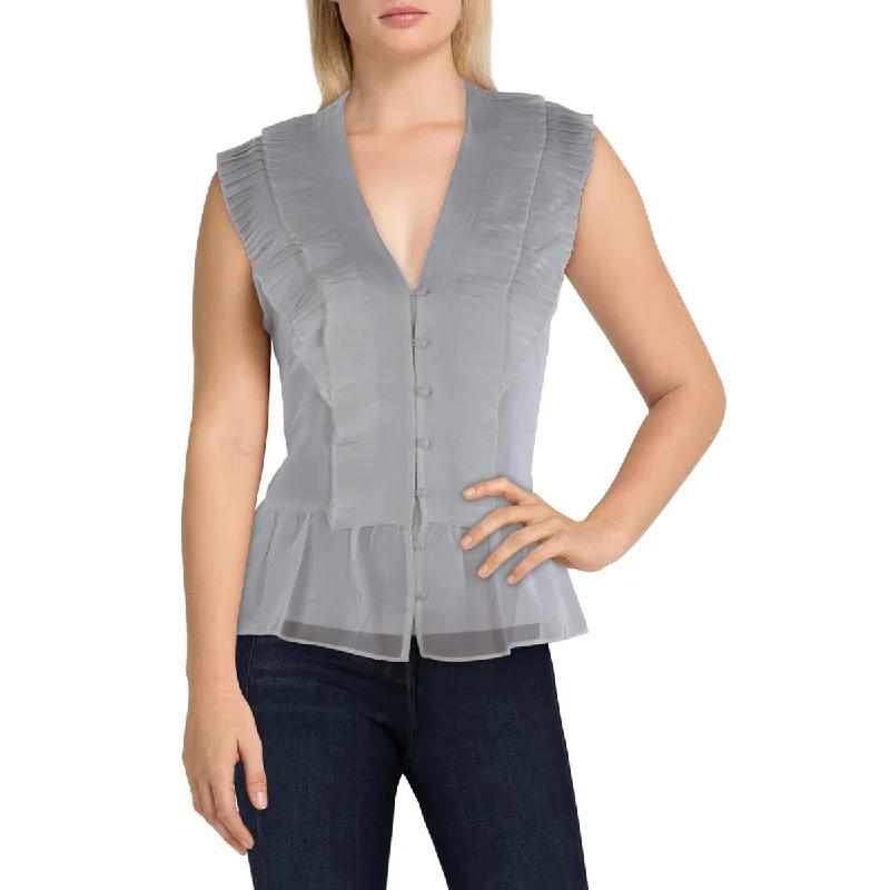 Womens Shutter Pleat Peplum BlouseFlannel Shirts