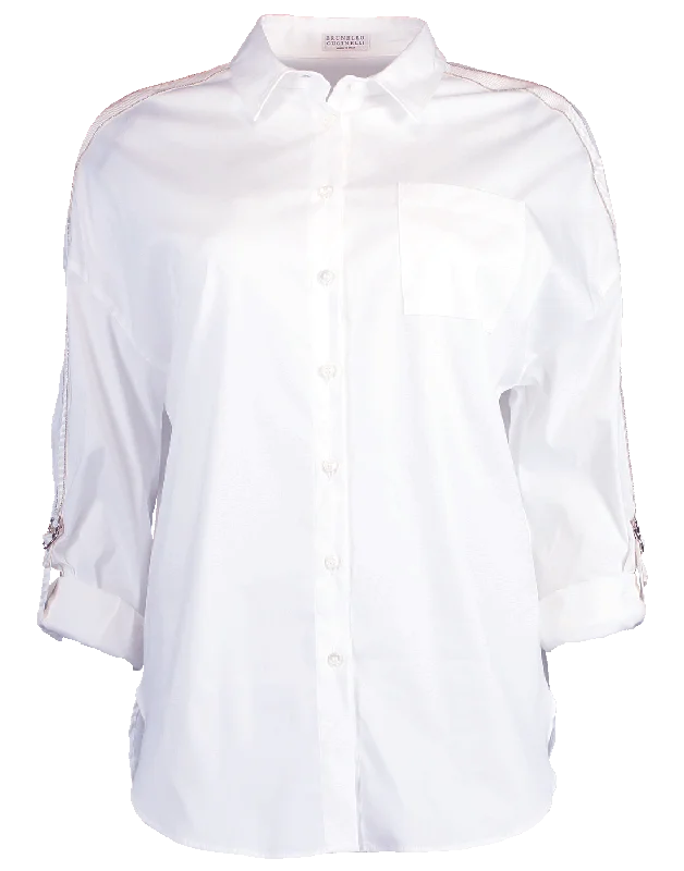 Warm performancePoplin Stretch Button Down