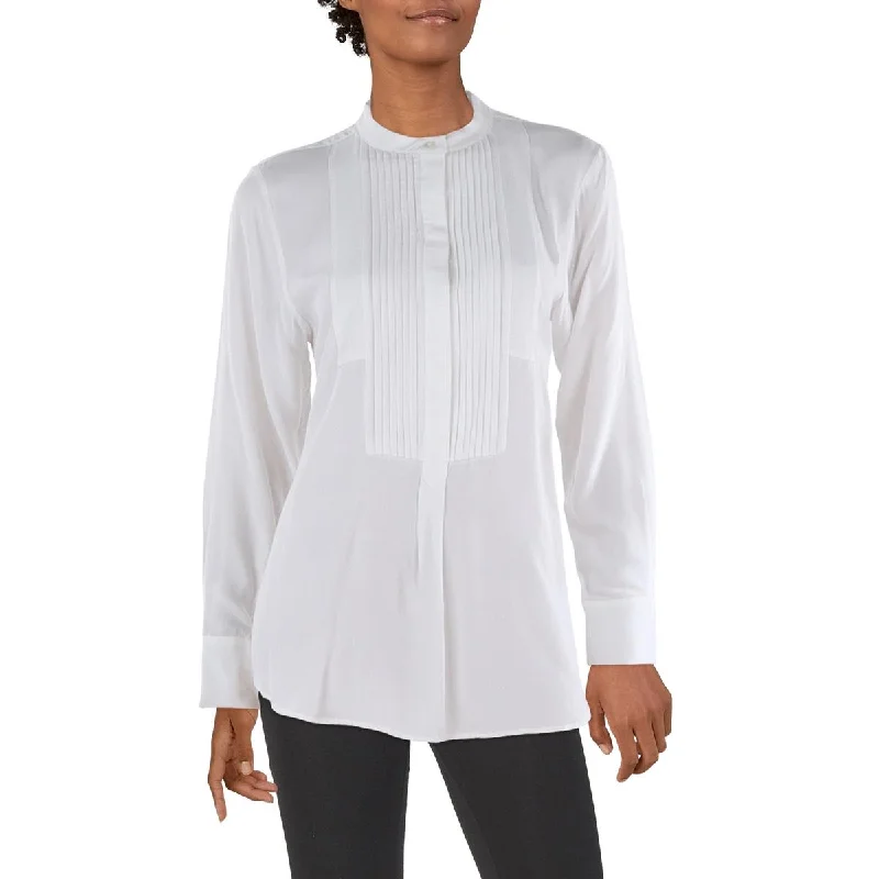 Down coatReiss Womens Modal Pintuck Button-Down Top