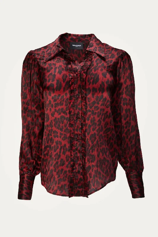 Waterproof performanceLeopard Button Down In Red Leopard