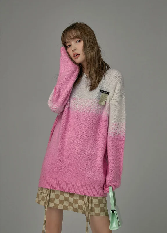 Limited Edition Knit TopsFading Pink Long Knit Sweater