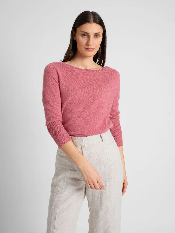 Running Knit TopsCashmere sweater "Asta" - pink berry