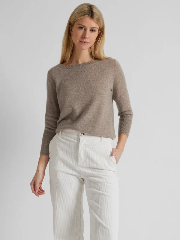 College Knit TopsCashmere sweater "Asta" - toast