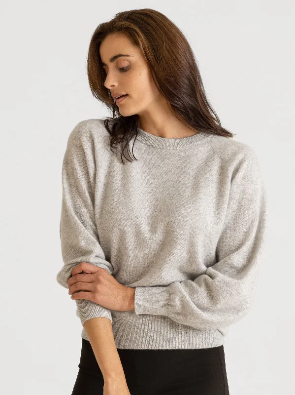 Embellished Knit TopsCashmere sweater "Embla" - light grey