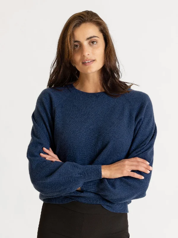 Punk Knit TopsCashmere sweater "Embla" - mountain blue