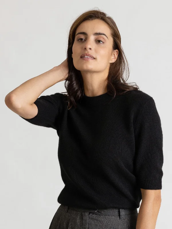 Thermal Knit TopsCashmere sweater  "Sofia sweater" - black