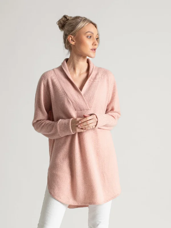 Hip-Hop Knit TopsCashmere sweater "Ida" - rose glow