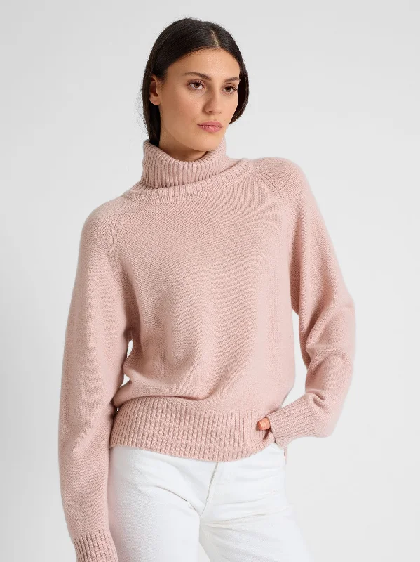 Sheer Knit TopsCashmere sweater "Milano" - rose glow