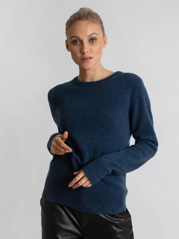 Branded Knit TopsCashmere sweater "Saga" - mountain blue