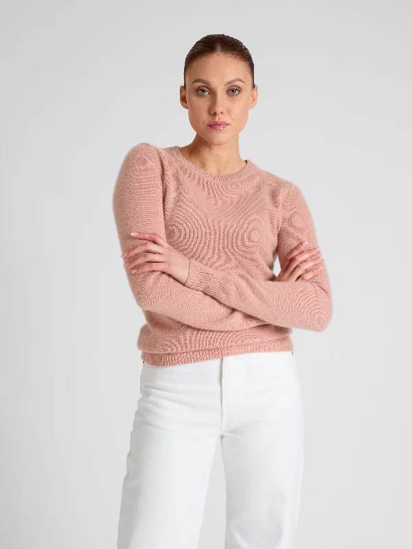 Beaded Knit TopsCashmere sweater "Saga" - peachy pink