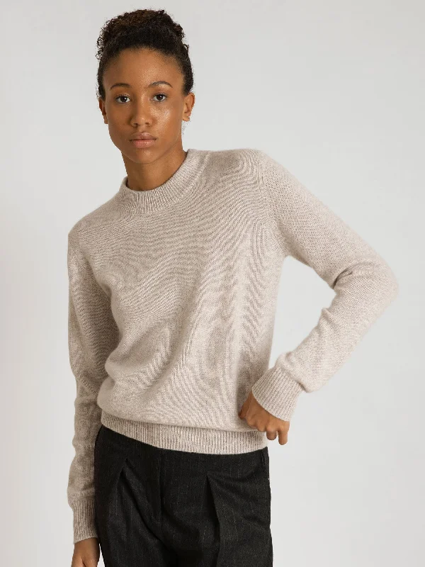 Fleece Knit TopsCashmere sweater "Sofia long" - beige