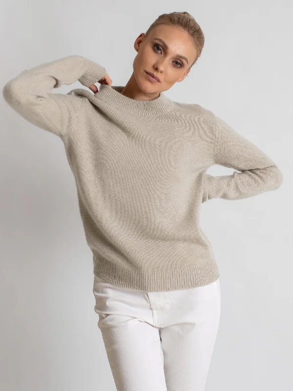 Streetwear Knit TopsCashmere sweater "Sofia long" - ginger