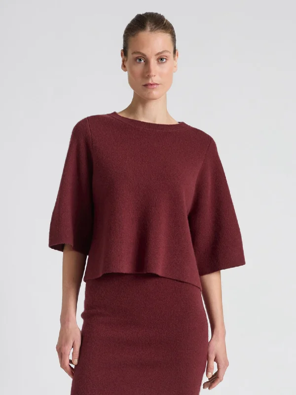 Thermal Knit TopsCashmere sweater  "Dina sweater" - Bordeaux