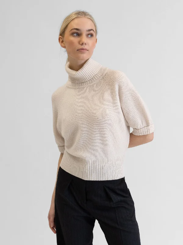 Fishing Knit TopsCashmere sweater "Una" - pearl