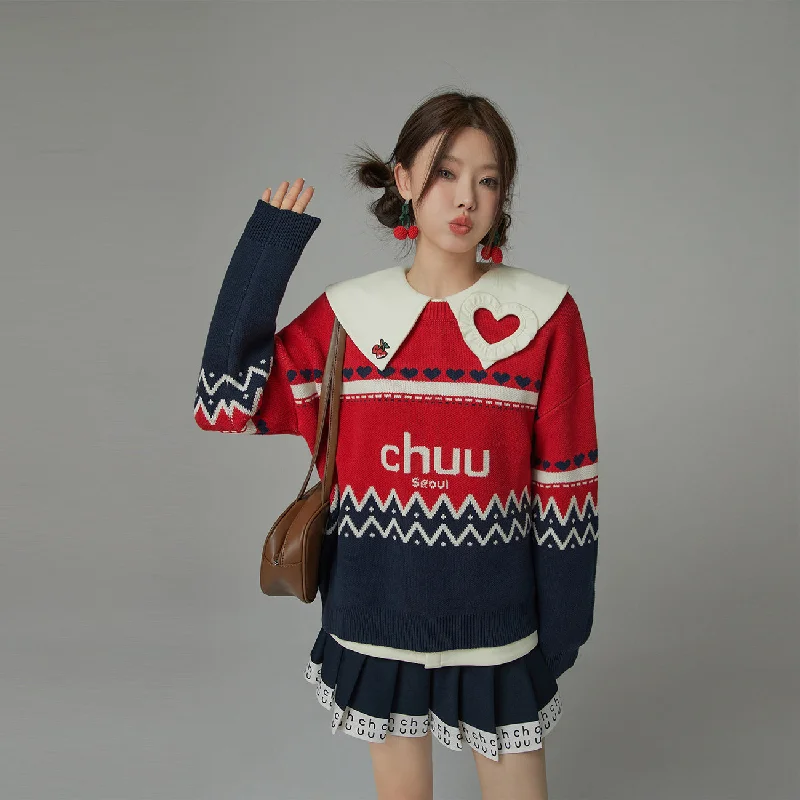 Hemp Knit TopsFeeling Festive Stripe Knit Sweater