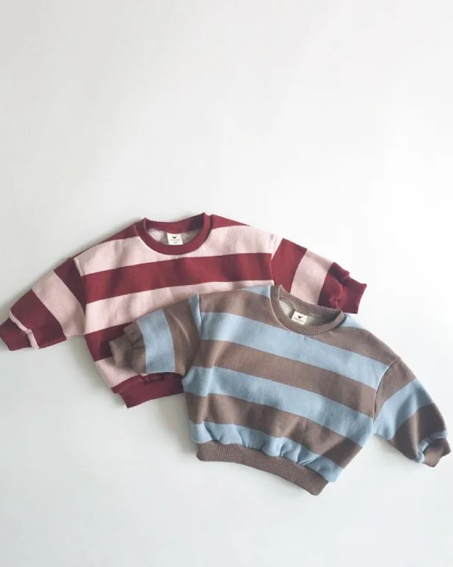 Crewneck Knit Topsbig stripe sweatshirt