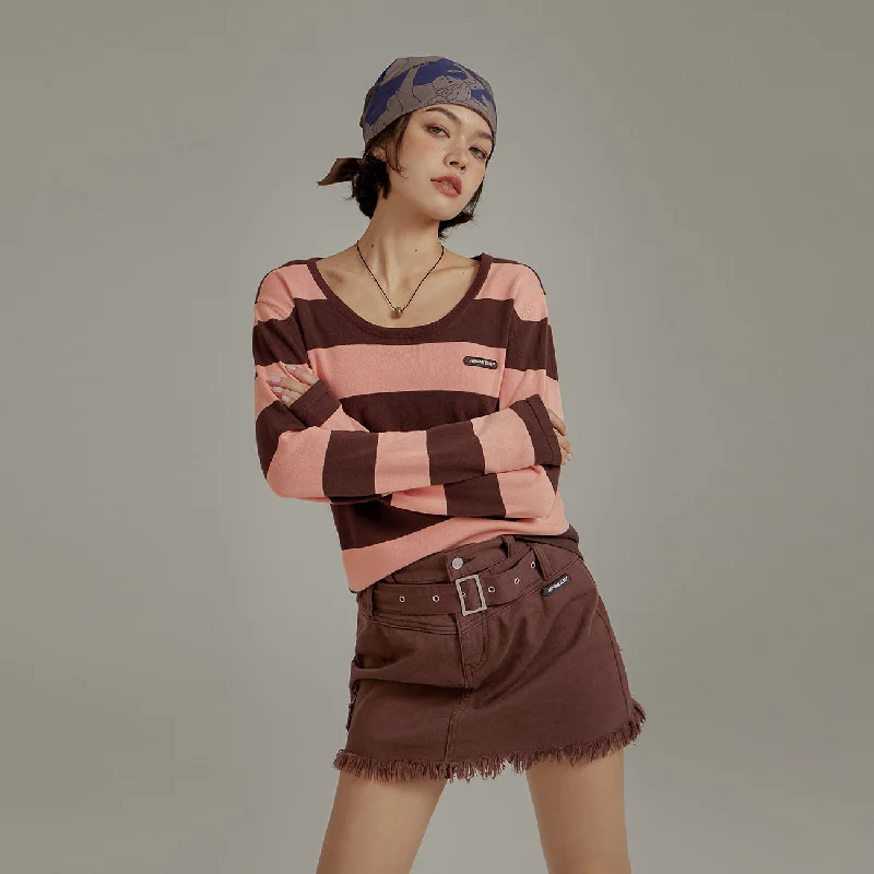 Cultural Knit TopsColor Stripe Knit Sweater