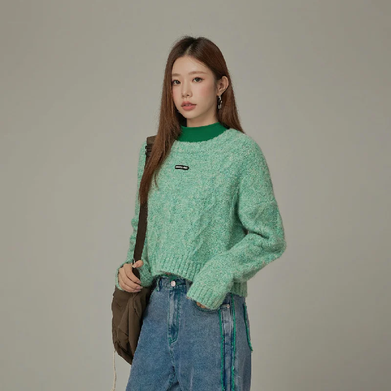 Winter Knit TopsTwisted Loose Fit Knit Sweater