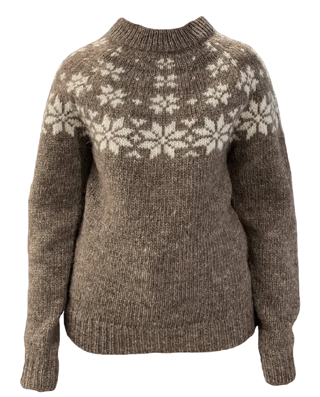 Fringed Knit TopsFönn Wool Sweater Oatmeal