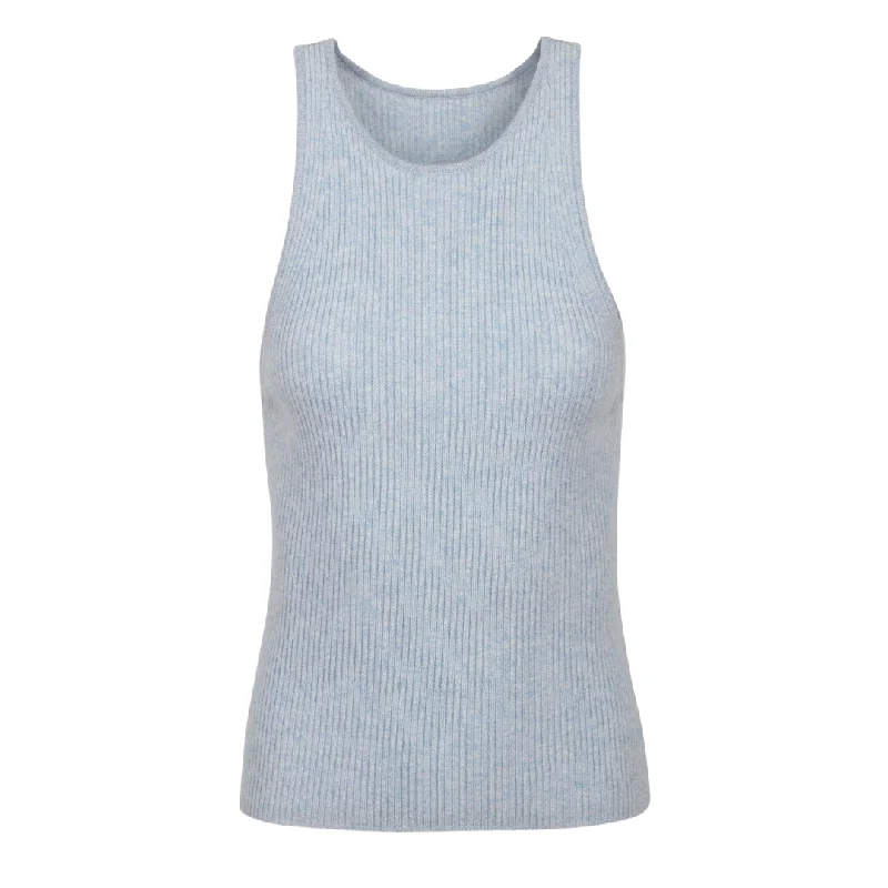 Embroidered Knit TopsHarbor Tank in Ancient Water