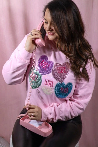 Layered Knit TopsConversation Valentine Sweater