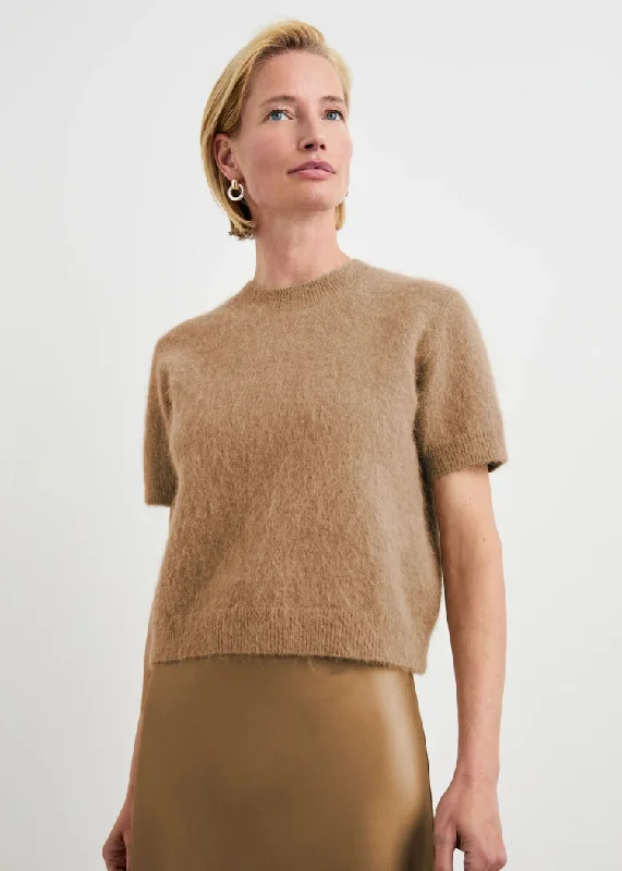 Boat Neck Knit TopsRails Briar Sweater- Camel